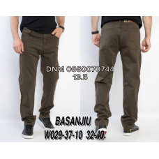 839 Basanjiu  Класичні джинси оливкового кольору Classic fit 32-40 029-37-10