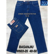 839 Basanjiu  Класичні джинси синього кольору Classic fit 40-50 603-25