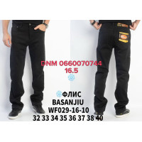 839 Basanjiu  Класичні джинси чорного кольору Classic fit 32-40 029-16-10
