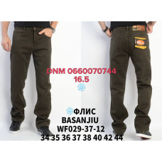 839 Basanjiu  Класичні джинси оливкового кольору утеплені фліс зима 34-44 029-37-12