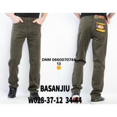 839 Basanjiu  Класичні джинси оливкового кольору Classic fit 34-44 028-37-12