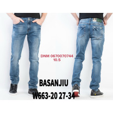 839 Basanjiu  Класичні джинси синього кольору Classic fit 27-34 663-20