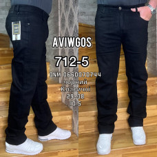 Aviwgos Класичні джинси чорного кольору Classic fit 29-38 712-5