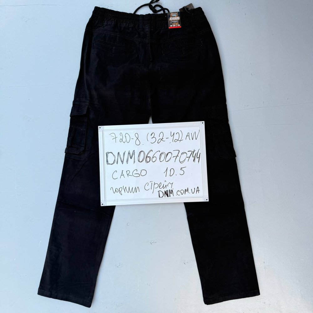 Aviwgos Карго брюки чорного кольору з боковими кишенями 32-42 720-8