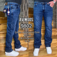 Aviwgos Класичні джинси синього кольору Classic fit 29-38 9802