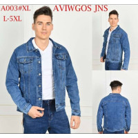 Aviwgos Куртка джинсова синього кольору Jacket L-5XL 003