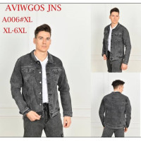 Aviwgos Куртка джинсова сірого кольору XL-6XL 006