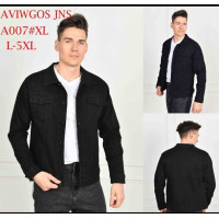 Aviwgos Куртка джинсова чорного кольору Jacket L-5XL 007