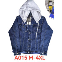 Aviwgos Куртка джинсова синього кольору M-4XL 015