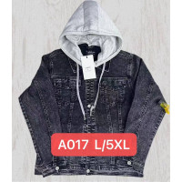 Aviwgos Куртка джинсова сірого кольору L-5XL 017