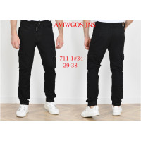 Aviwgos Джогери брюки чорного кольору з боковими кишенями Joggers 29-38 711-1