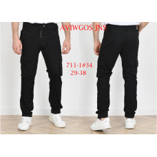 Aviwgos Джогери брюки чорного кольору з боковими кишенями Joggers 29-38 711-1