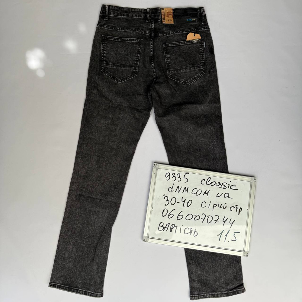 Aviwgos Класичні джинси сірого кольору Classic fit 30-40 9335