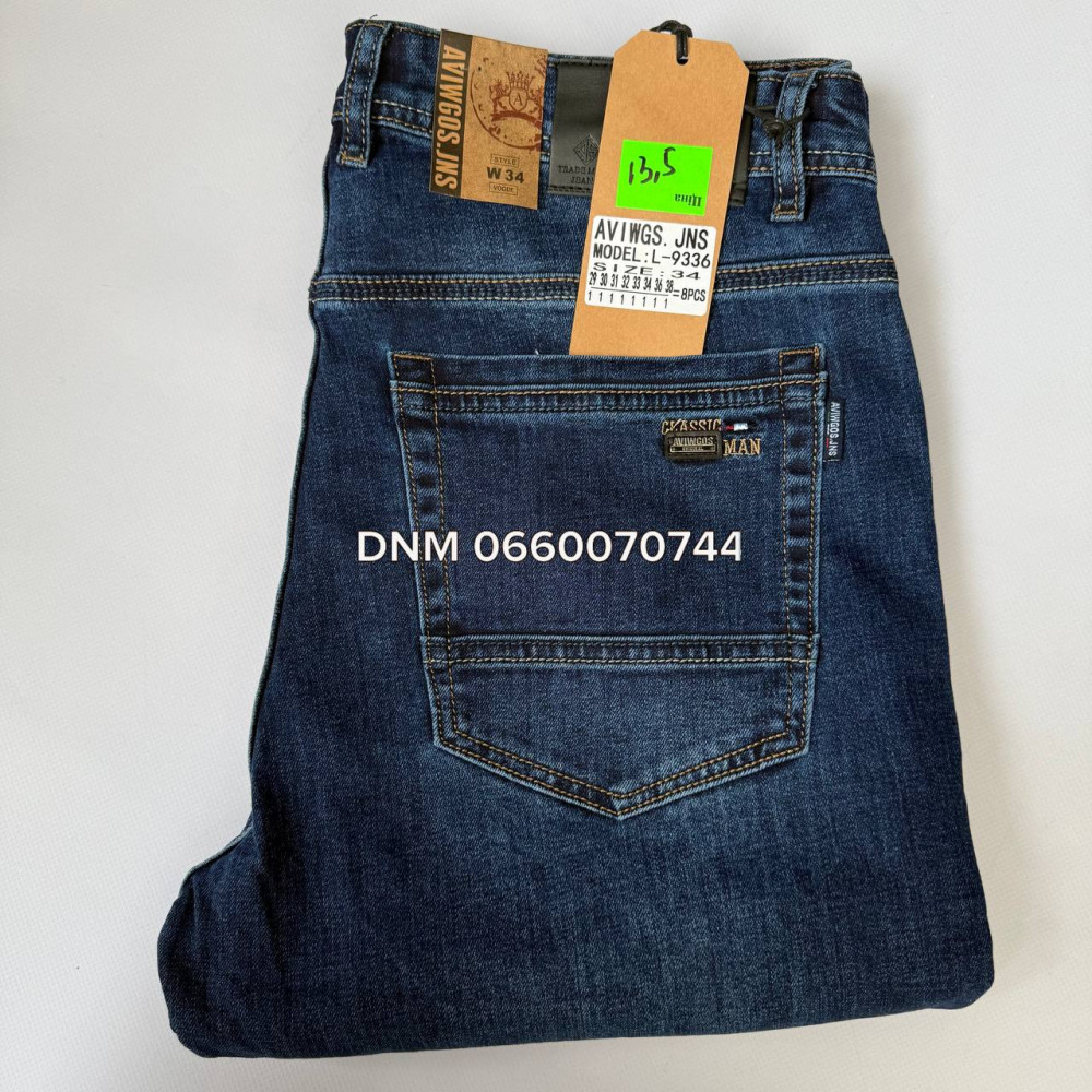 Aviwgos Класичні джинси синього кольору Classic fit 29-38 9336