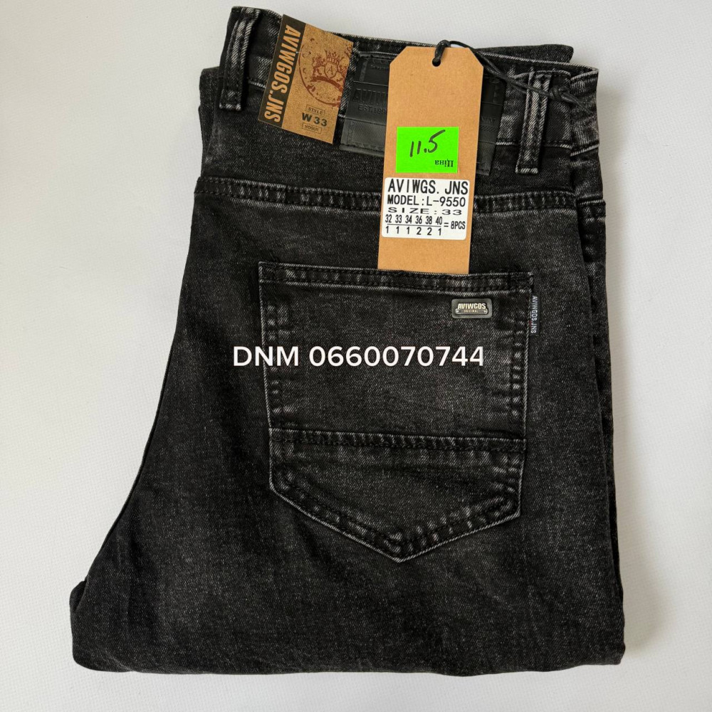 Aviwgos Класичні джинси сірого кольору Classic fit 32-40 9550
