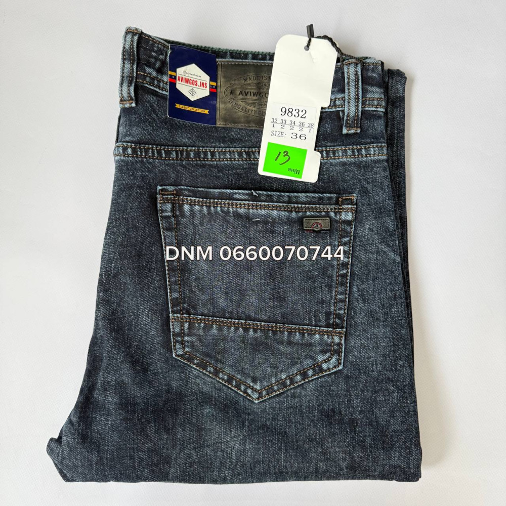 Aviwgos Класичні джинси синього кольору Classic fit 32-38 9832