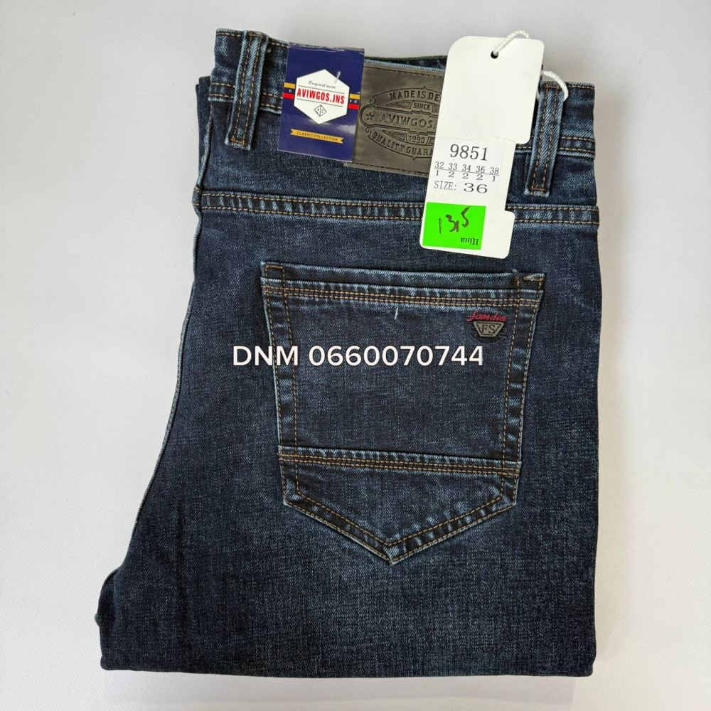 Aviwgos Класичні джинси синього кольору Classic fit 32-38 9851