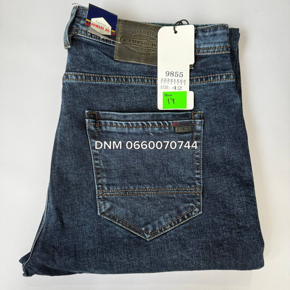 Aviwgos Класичні джинси синього кольору Classic fit 34-44 9855