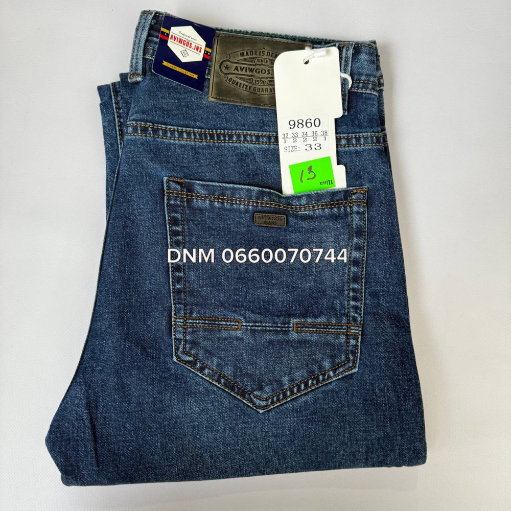 Aviwgos Класичні джинси синього кольору Classic fit 32-38 9860