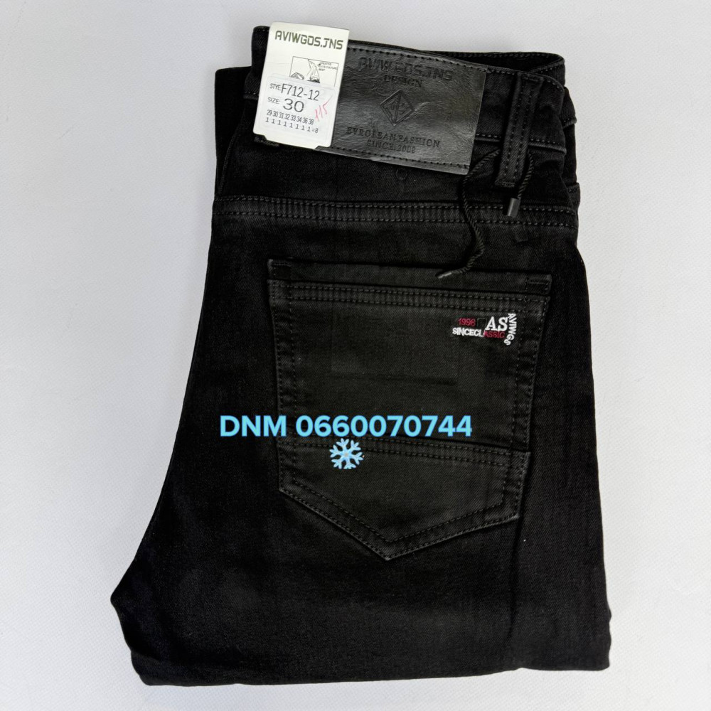 Aviwgos Класичні джинси чорного кольору Classic fit 29-38 712-12