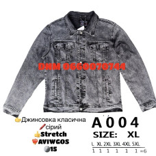 Aviwgos Піждак джинсовий сірого кольору стрейч весна L-5XL 004
