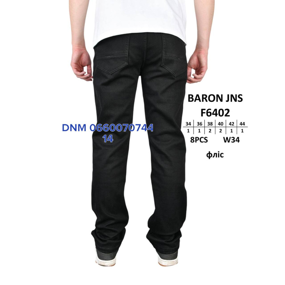 Baron Класичні джинси чорного кольору Classic fit 34-44 6402