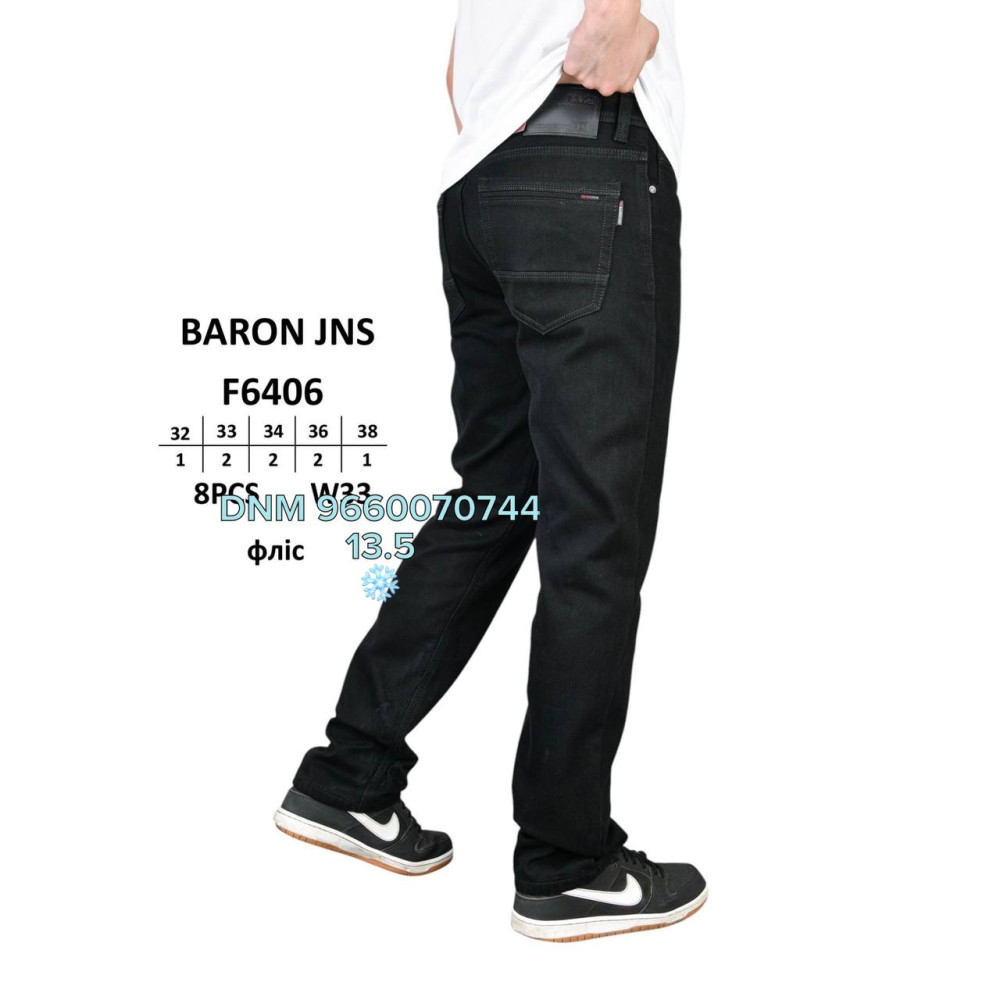 Baron Класичні джинси чорного кольору Classic fit 32-38 6406