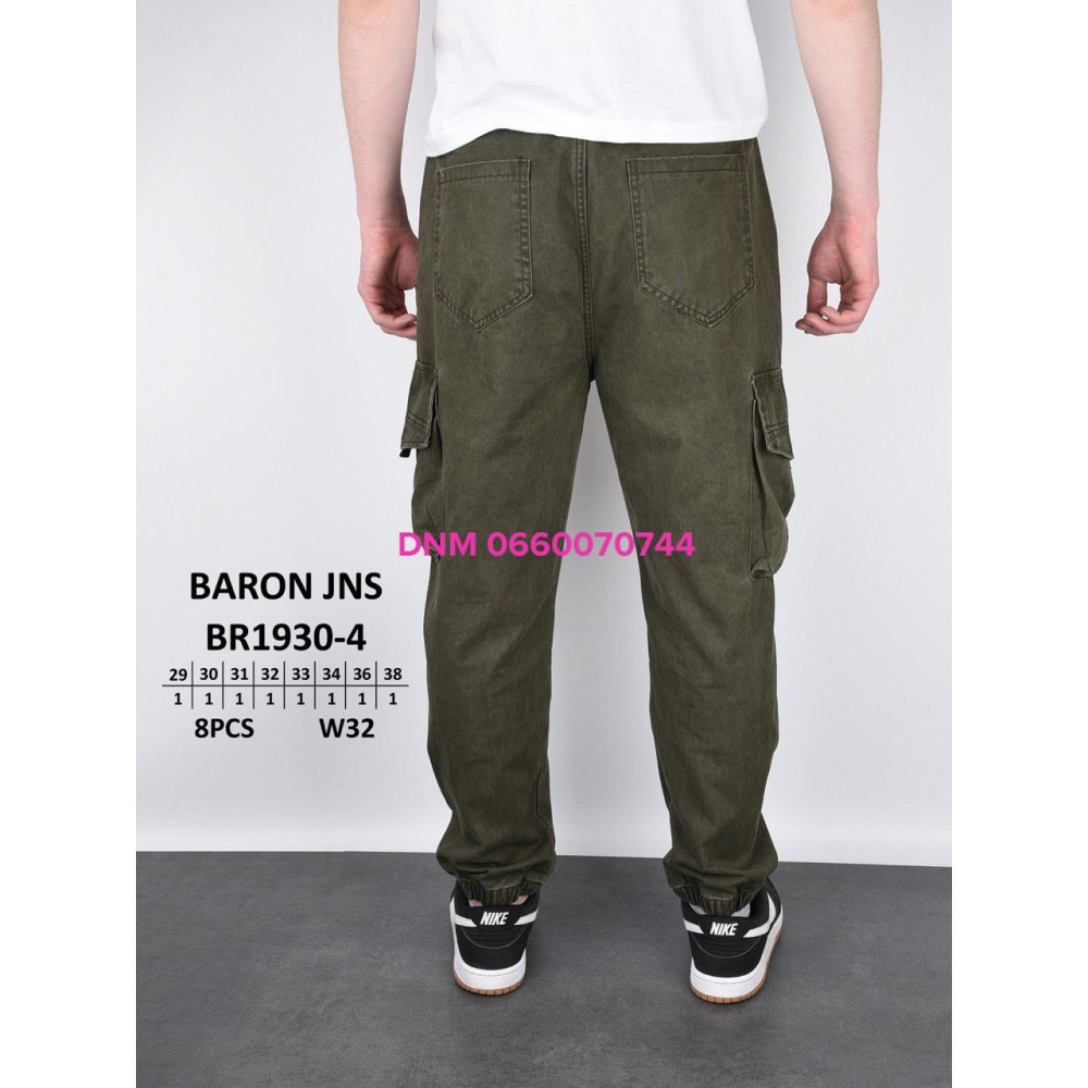 Baron Джогери брюки хакі кольору з боковими кишенями Jogger fit 29-38 1930-4