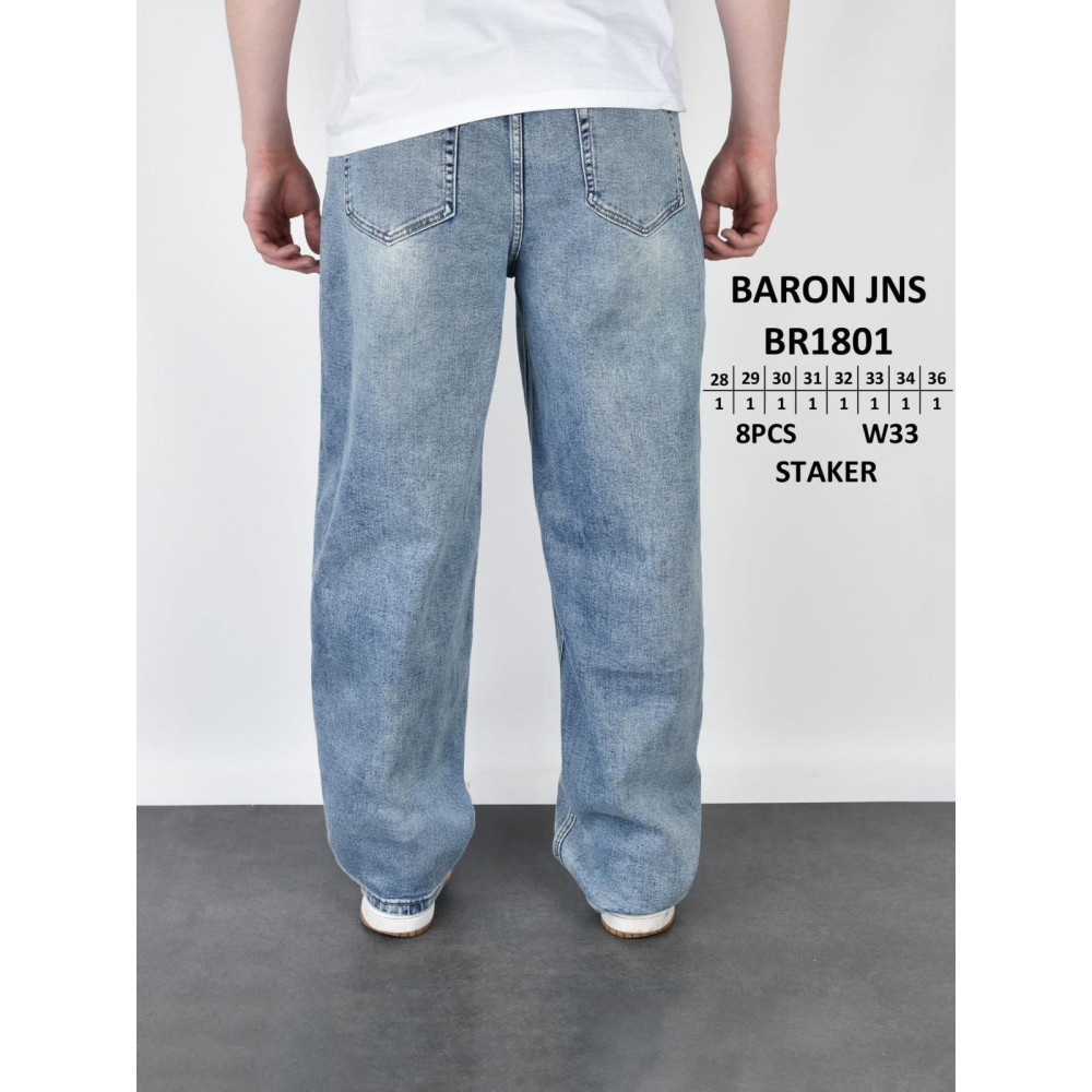 Baron Скейтер джинси блакитного кольору Skater 28-36 1801