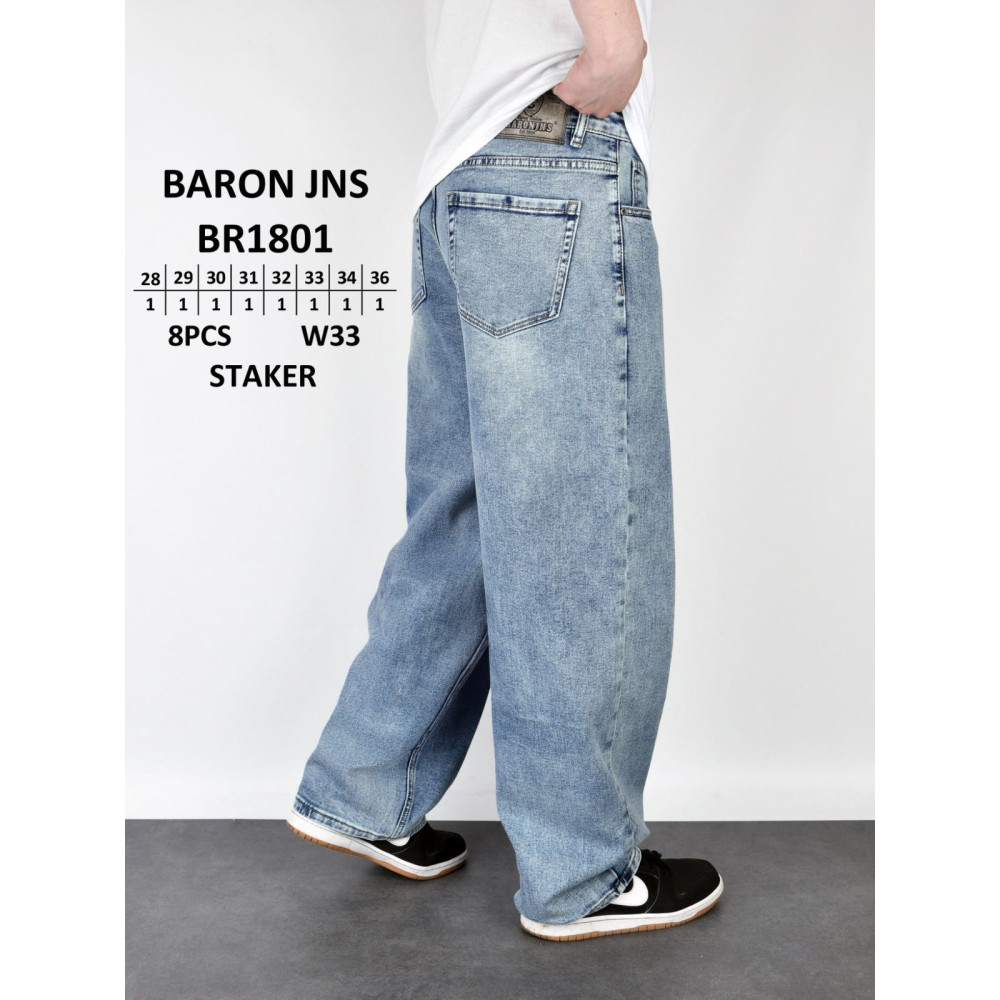 Baron Скейтер джинси блакитного кольору Skater 28-36 1801