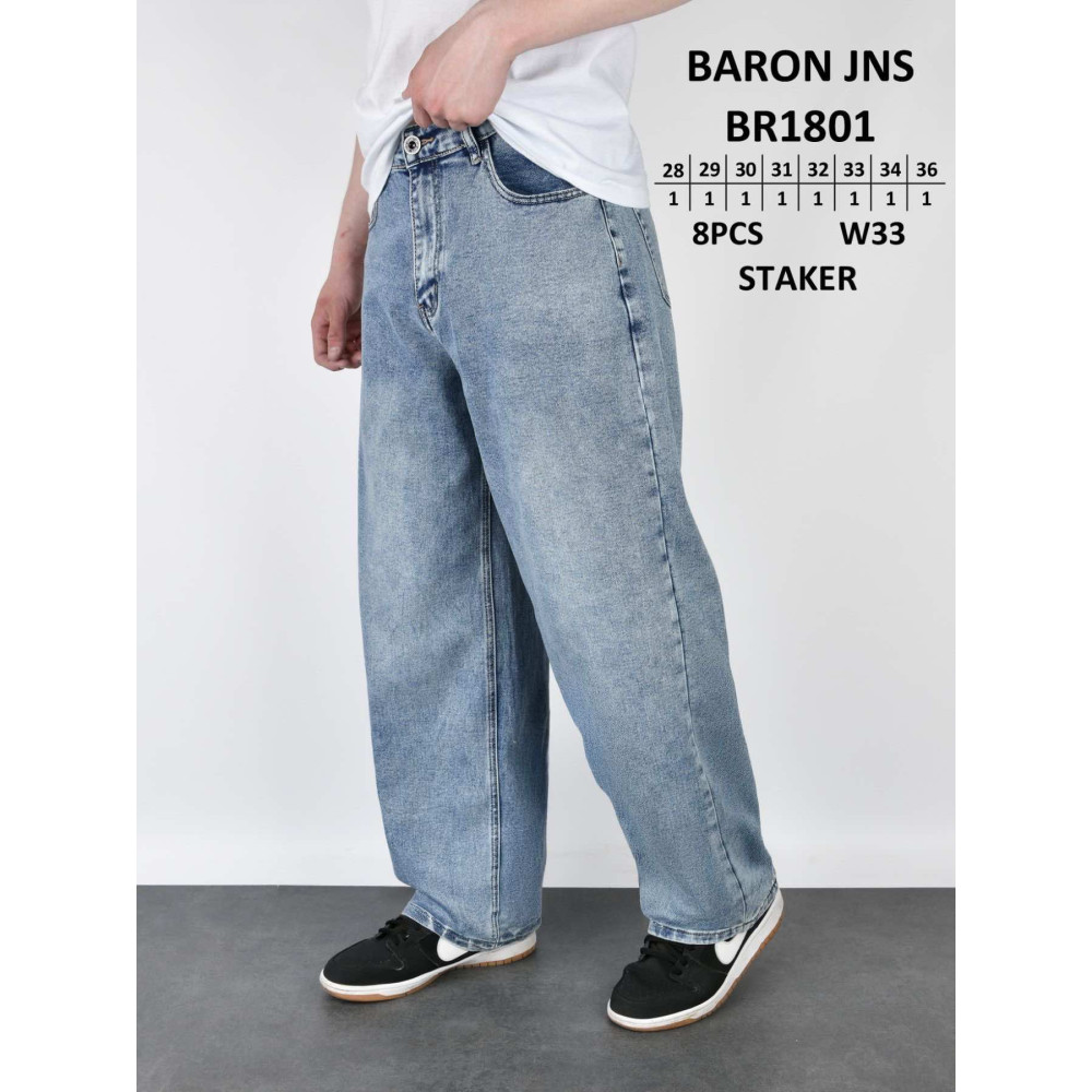 Baron Скейтер джинси блакитного кольору Skater 28-36 1801