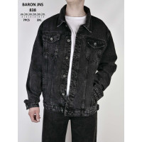 Baron Куртка джинсова сірого кольору стрейч 2XL-7XL 838
