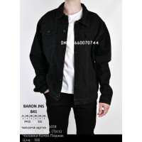 Baron Куртка джинсова чорного кольору XL-6XL 841