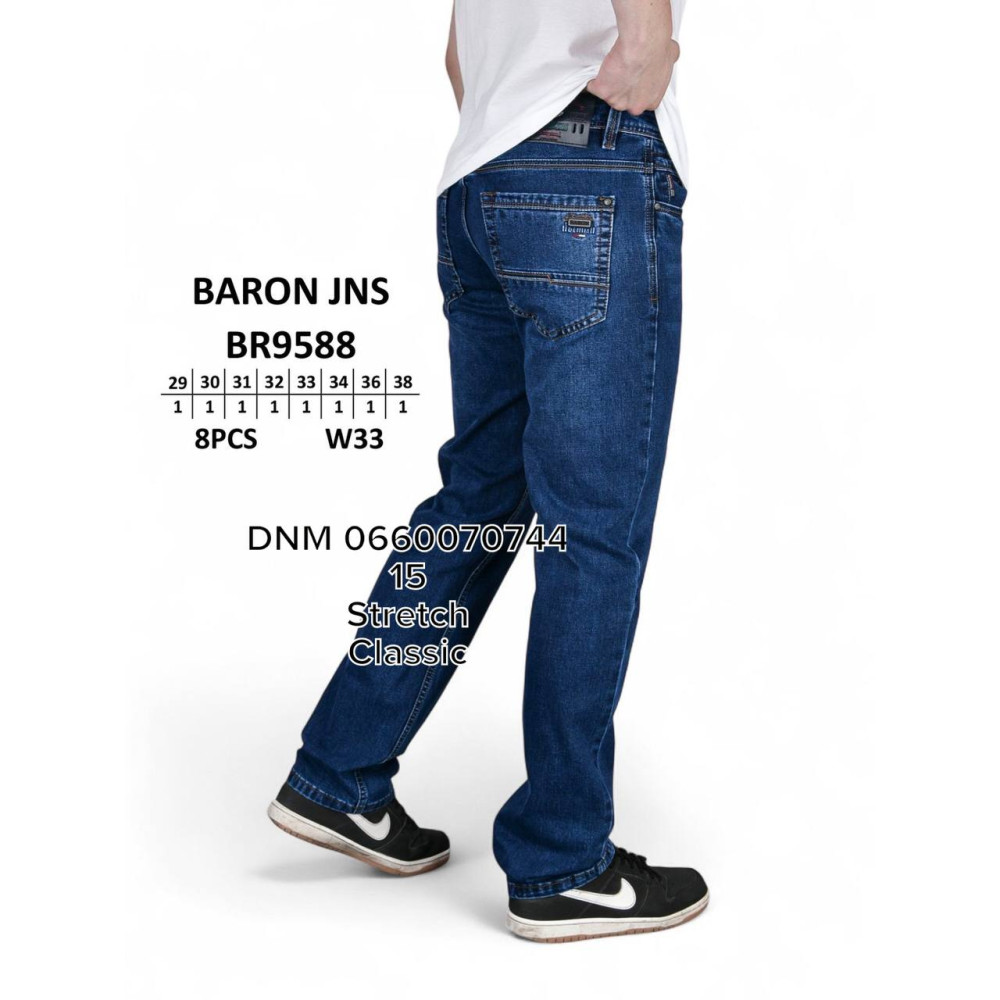 Baron Класичні джинси синього кольору Classic fit 29-38 9588