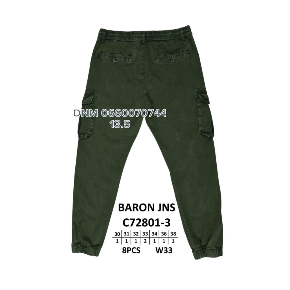 Baron Джогери брюки хакі кольору з боковими кишенями Jogger fit 30-38 72801-3