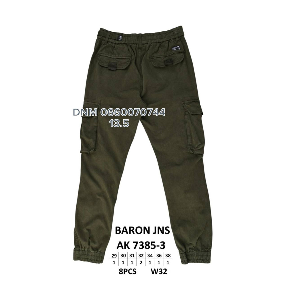 Baron Джогери брюки хакі кольору з боковими кишенями Jogger fit 29-38 7385-3