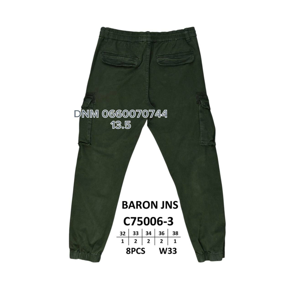 Baron Джогери брюки хакі кольору з боковими кишенями Jogger fit 32-38 75006-3