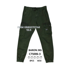 Baron Джогери брюки хакі кольору з боковими кишенями Jogger fit 32-38 75006-3