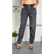 Baron Мом джинси пояс резинка сірого кольору стрейчеві Mom fit 31-38 387