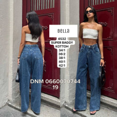 Bella Баггі джинси синього кольору Baggy 34-42 4532