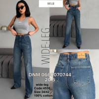 Bella Wide leg джинси широкі синього кольору 34-42 4558