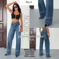 Bella Wide leg джинси широкі синього кольору 34-42 5023