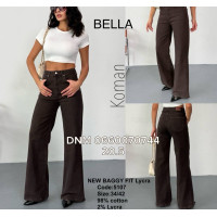 Bella Баггі джинси коричневого шоколадного кольору Baggy 34-42 5107