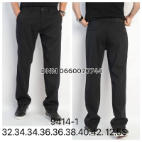 Captain Класичні брюки чорного кольору штани Classic fit 32-42 9414-1