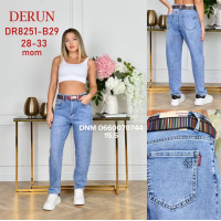 Derun Мом джинси блакитного кольору Mom fit 28-33 8251