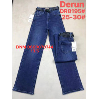 Derun Wide leg джинси синього кольору широкі 25-30 8195