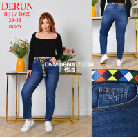 Derun Мом джинси синього кольору Mom fit 28-33 8317