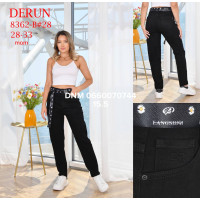 Derun Мом джинси чорного кольору Mom fit 28-33 8362