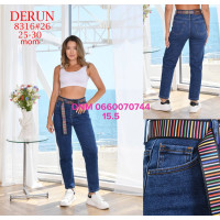 Derun Мом джинси синього кольору Mom fit 25-30 8316