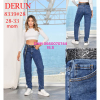 Derun Мом джинси синього кольору Mom fit 28-33 8339